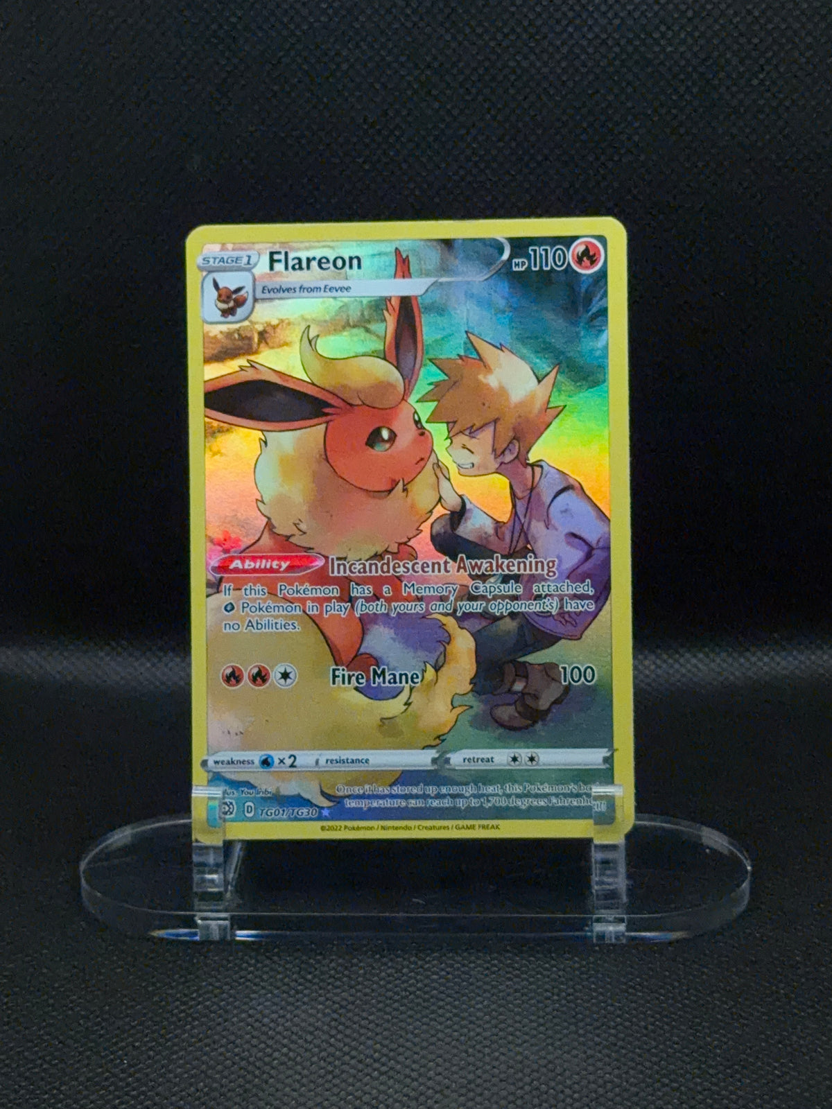 Pokemon Flareon Brilliant Stars Trainer Gallery Holo