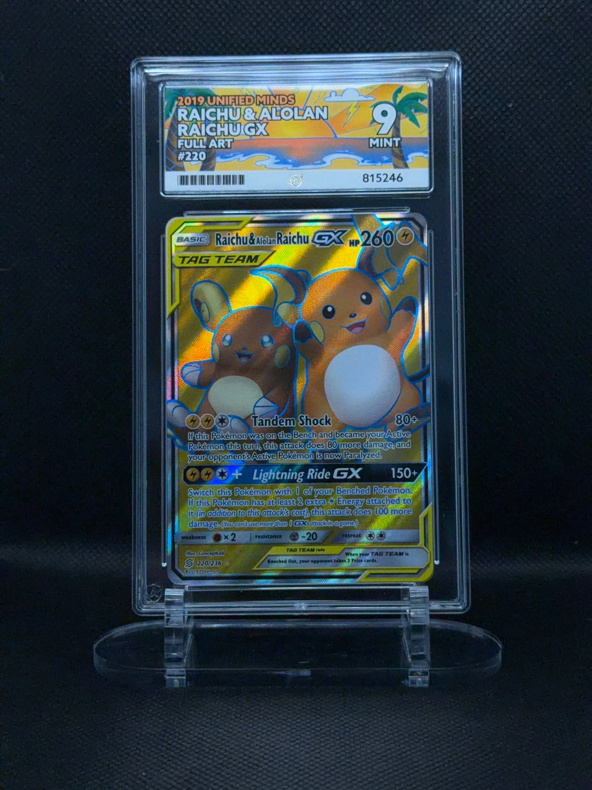 ACE 9 - Pokemon Tag team Raichu & Alolan Raichu GX