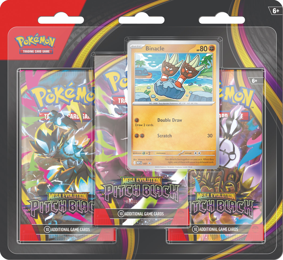 Pitch black 3-pack blister
